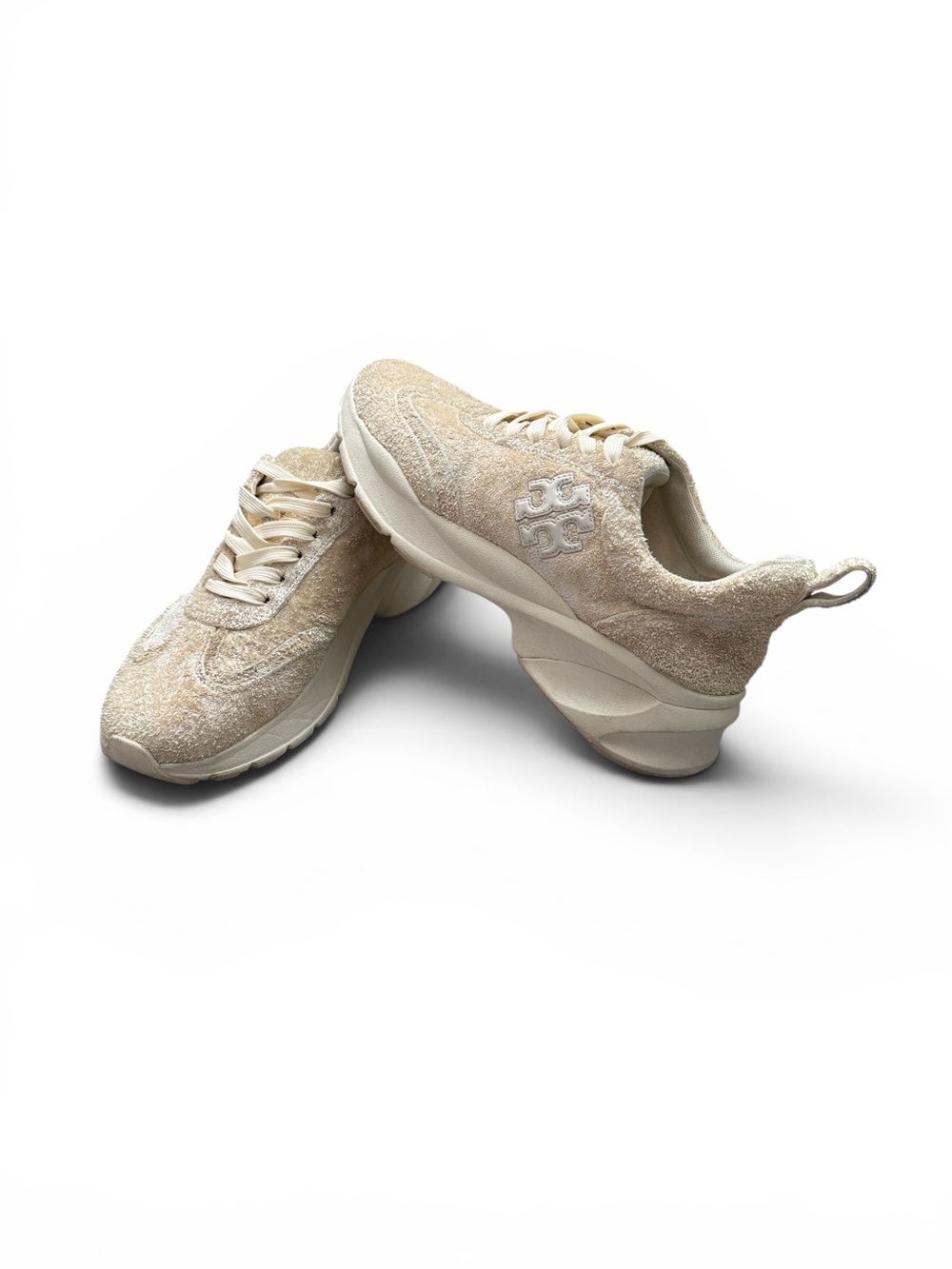 Tory Burch Good Luck Lace Up Trainer Running Sneakers | EUC Size 9